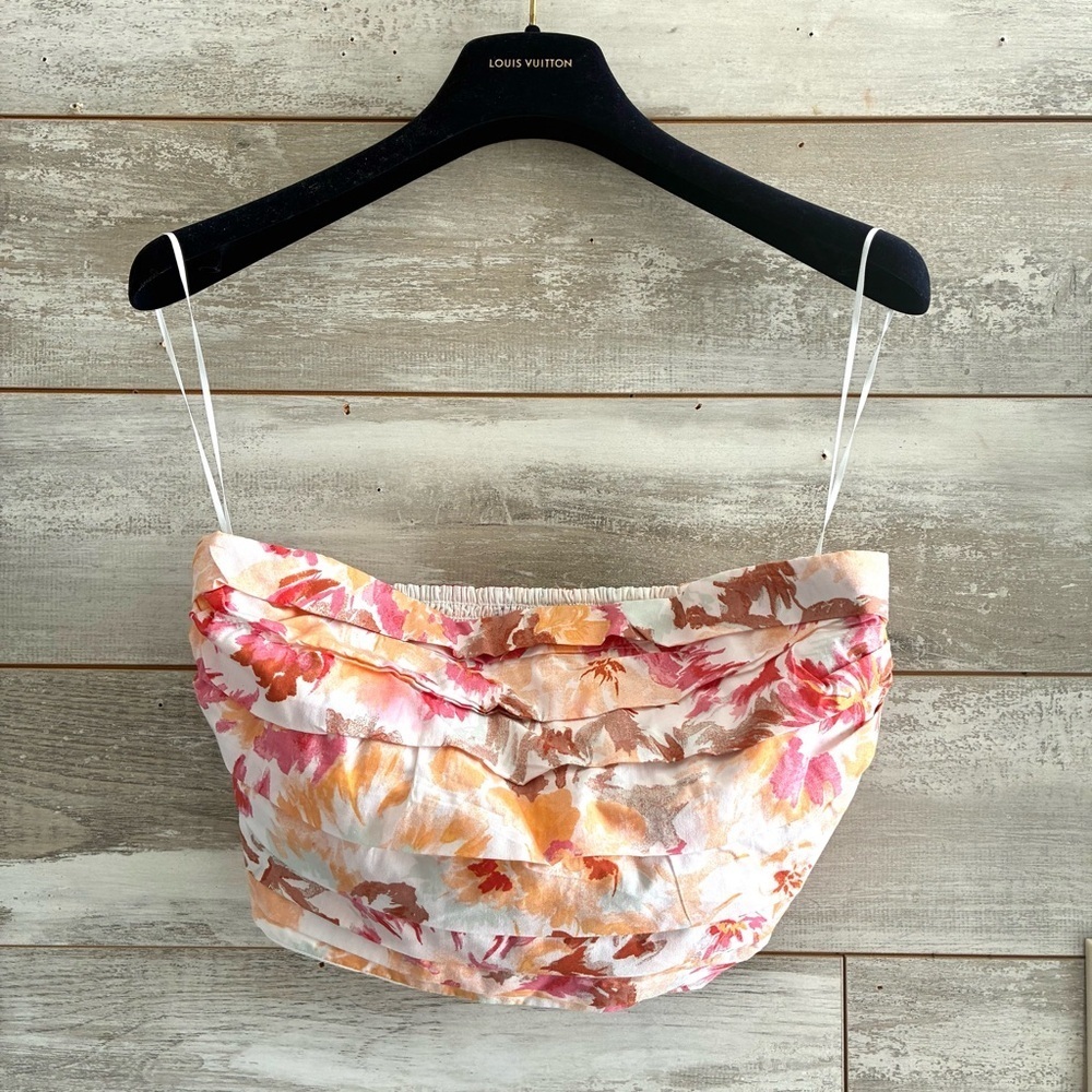 Abercrombie & Fitch Poplin Ruched Tube Top